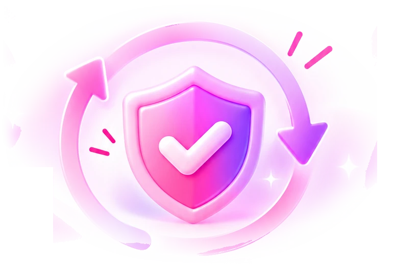 환불 보장을 뜻하는 방패